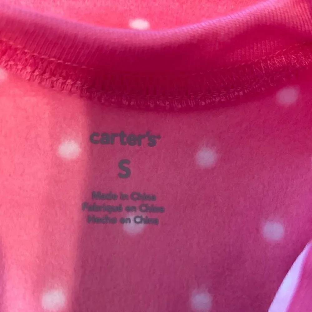 Carters pink polka dots butterfly sleep bag size small baby 0 to 3 months new